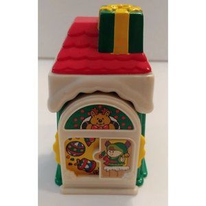 Little People FISHER-PRICE 2002 Santa Christmas Village Toy Shop House Green